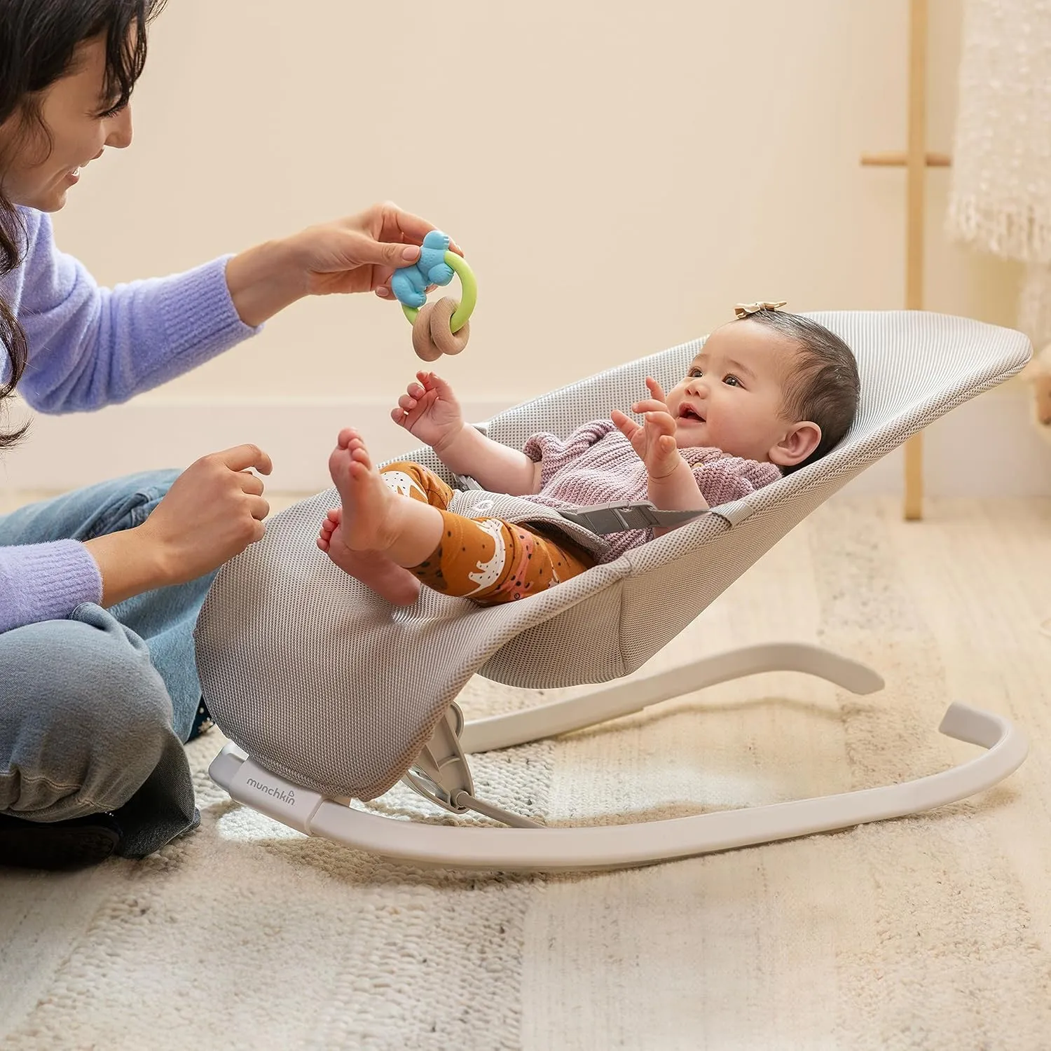 Spring 2-in-1 Infant Bouncer & Rocker, Lightweight with 3 Recline Positions - Image 7