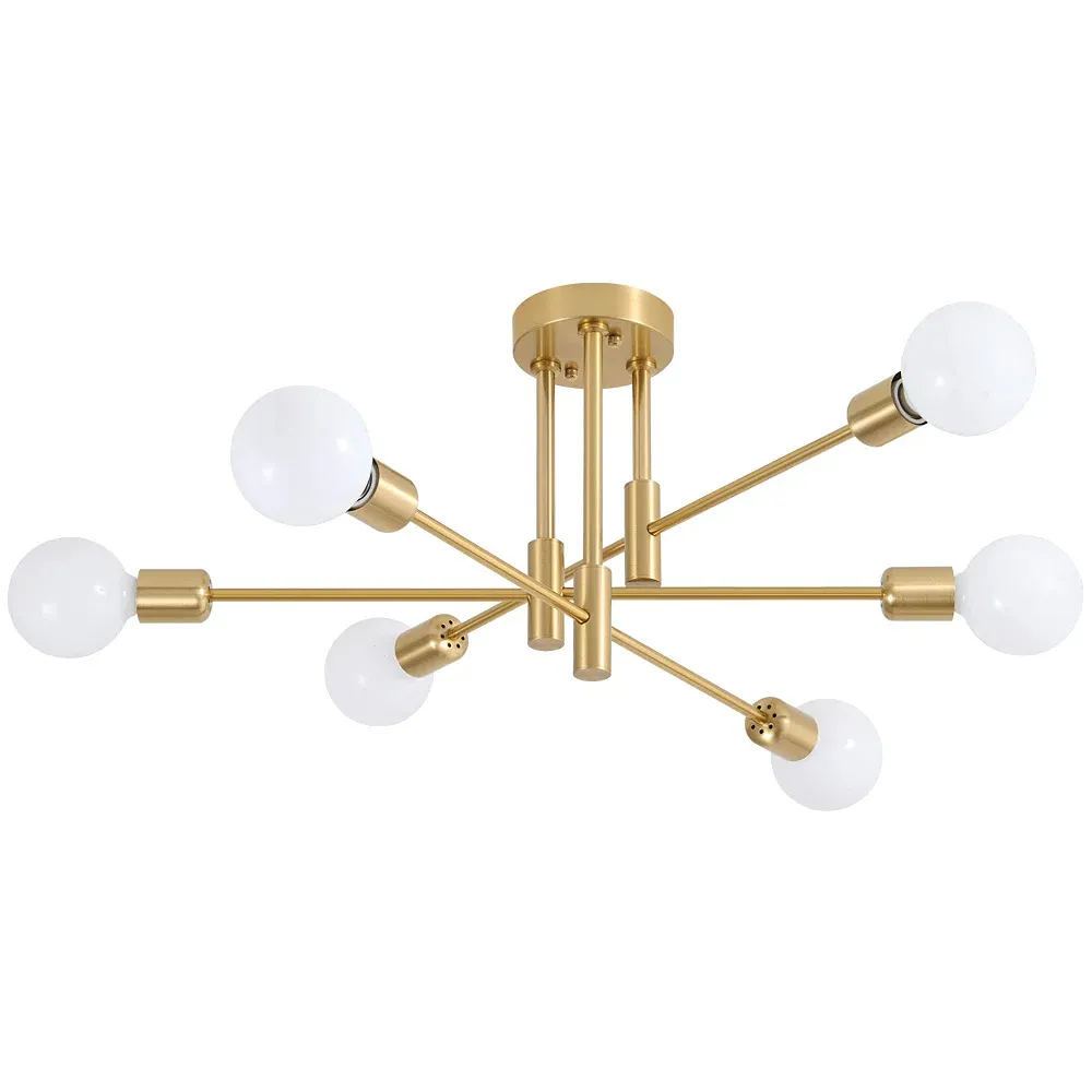 Sputnik Cylinder Flush Mount Light - Gold - 25.2"