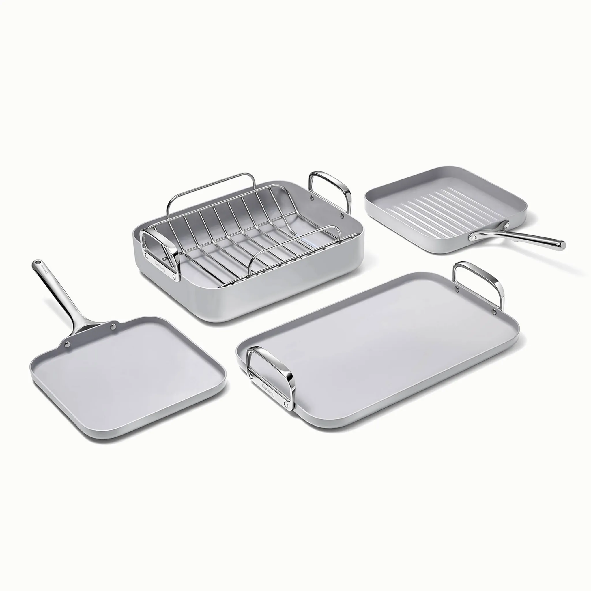 7pc Square Cookware Set - Gray
