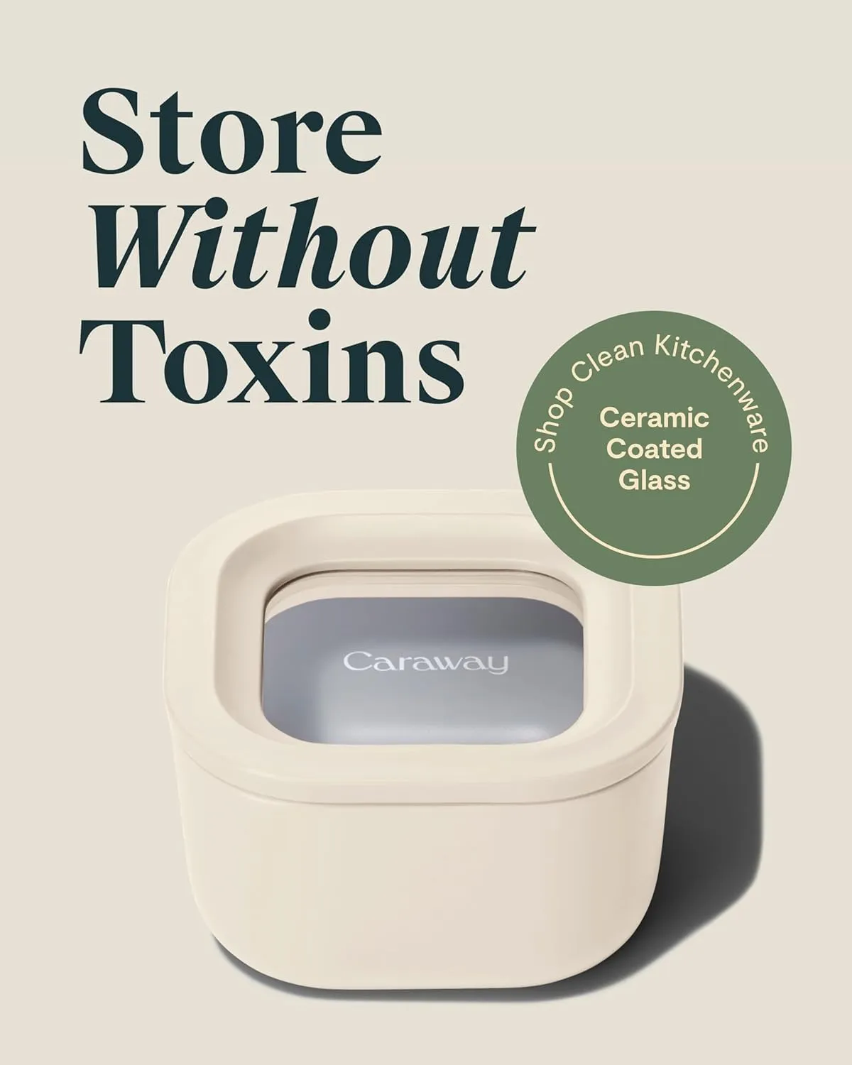 Mini Square Food Storage Container - Cream - Image 3