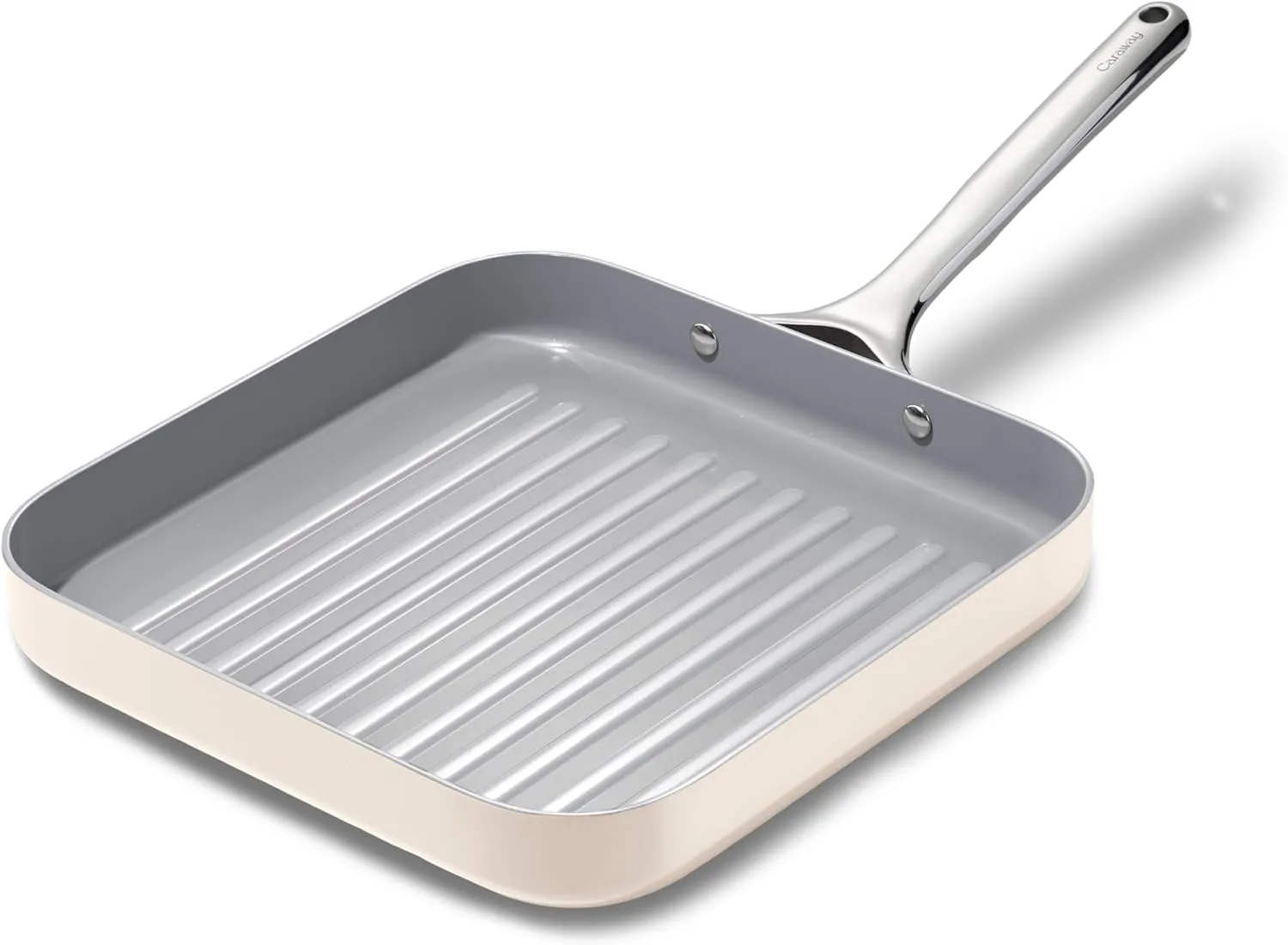 11.02" Nonstick Square Grill Fry Pan - Cream - Image 5