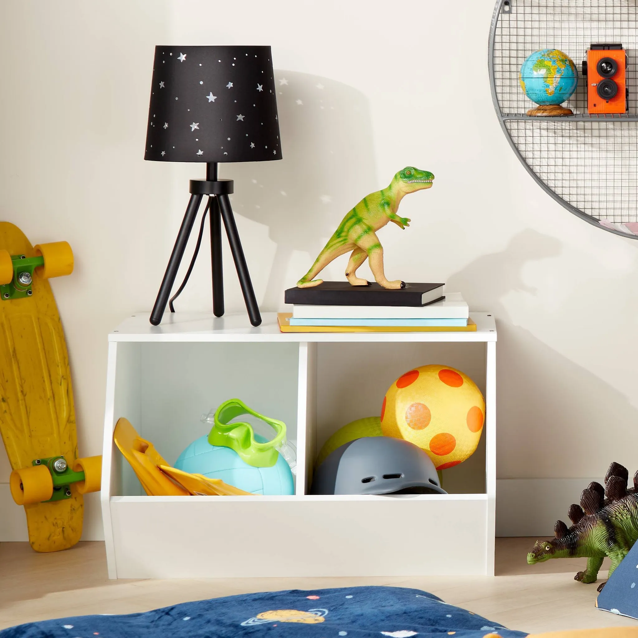 Stackable Laminate 2-Compartment Kids' Storage Bin - Image 2