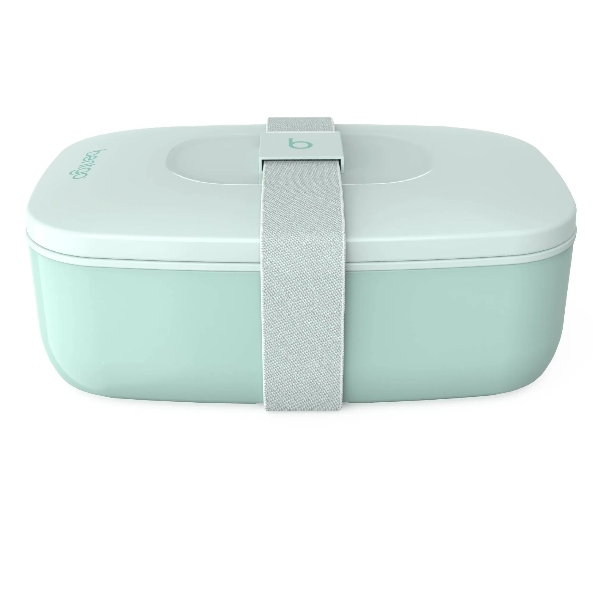 Stackable Lunch Box Container with Built-in Flatware - Aqua - Image 3