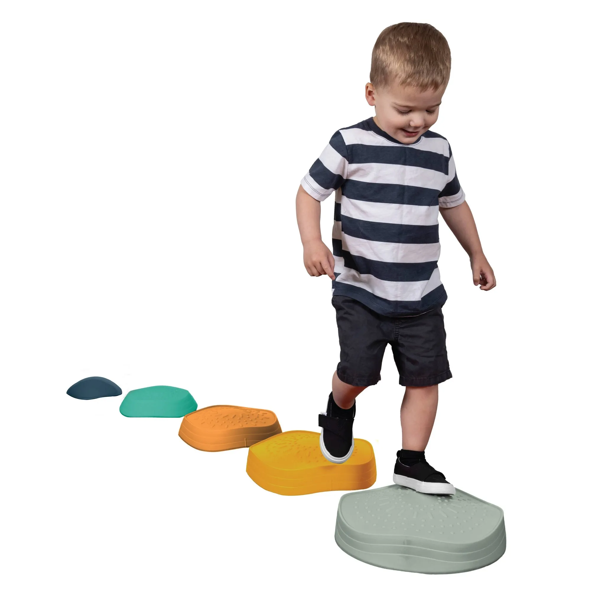 Stacking Stepping Stones Play Equipment - 5pc: Creative Thinking Toy for Ages 3+ - Image 2