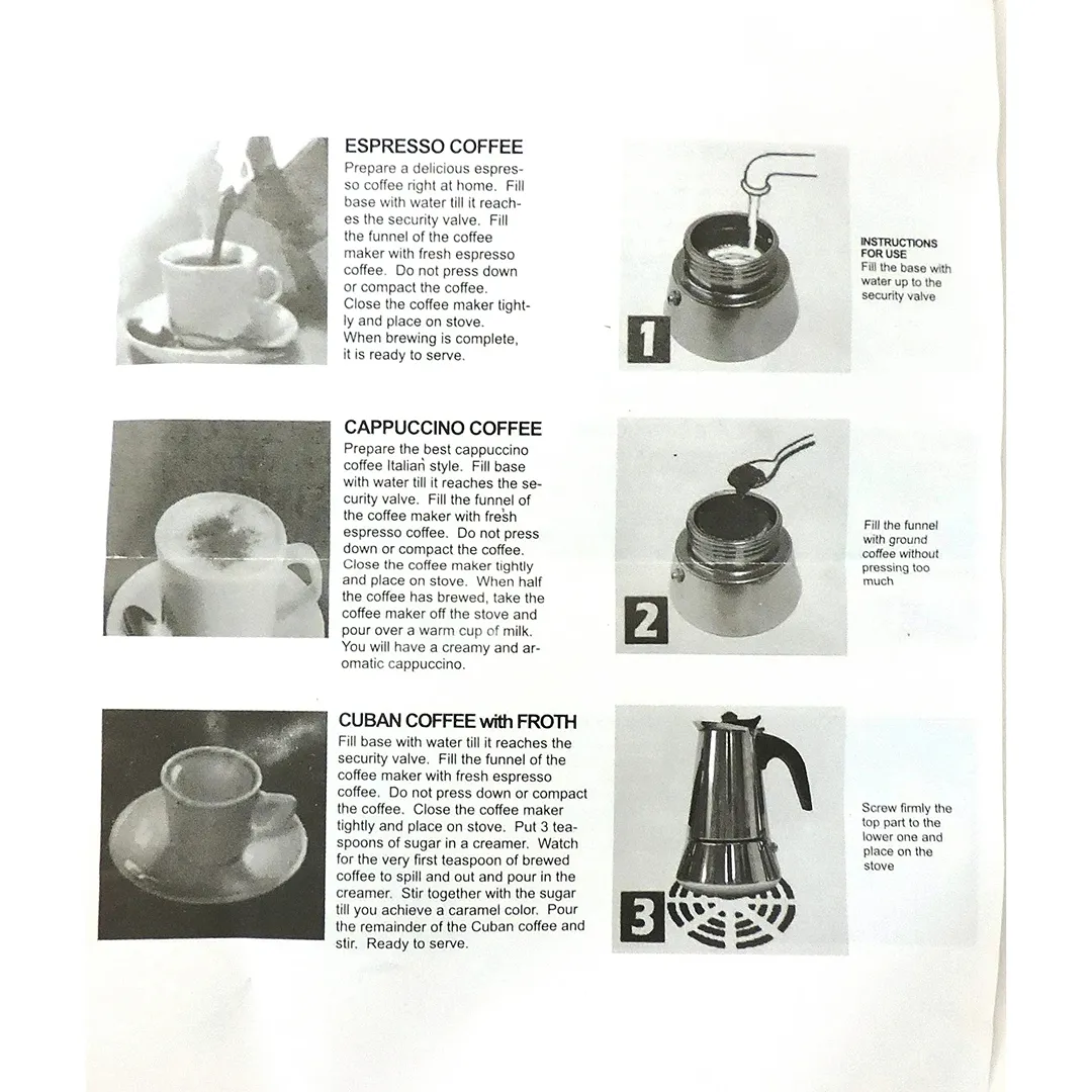 Stainless Steel Espresso Coffee Maker - 4 Cups - Image 2