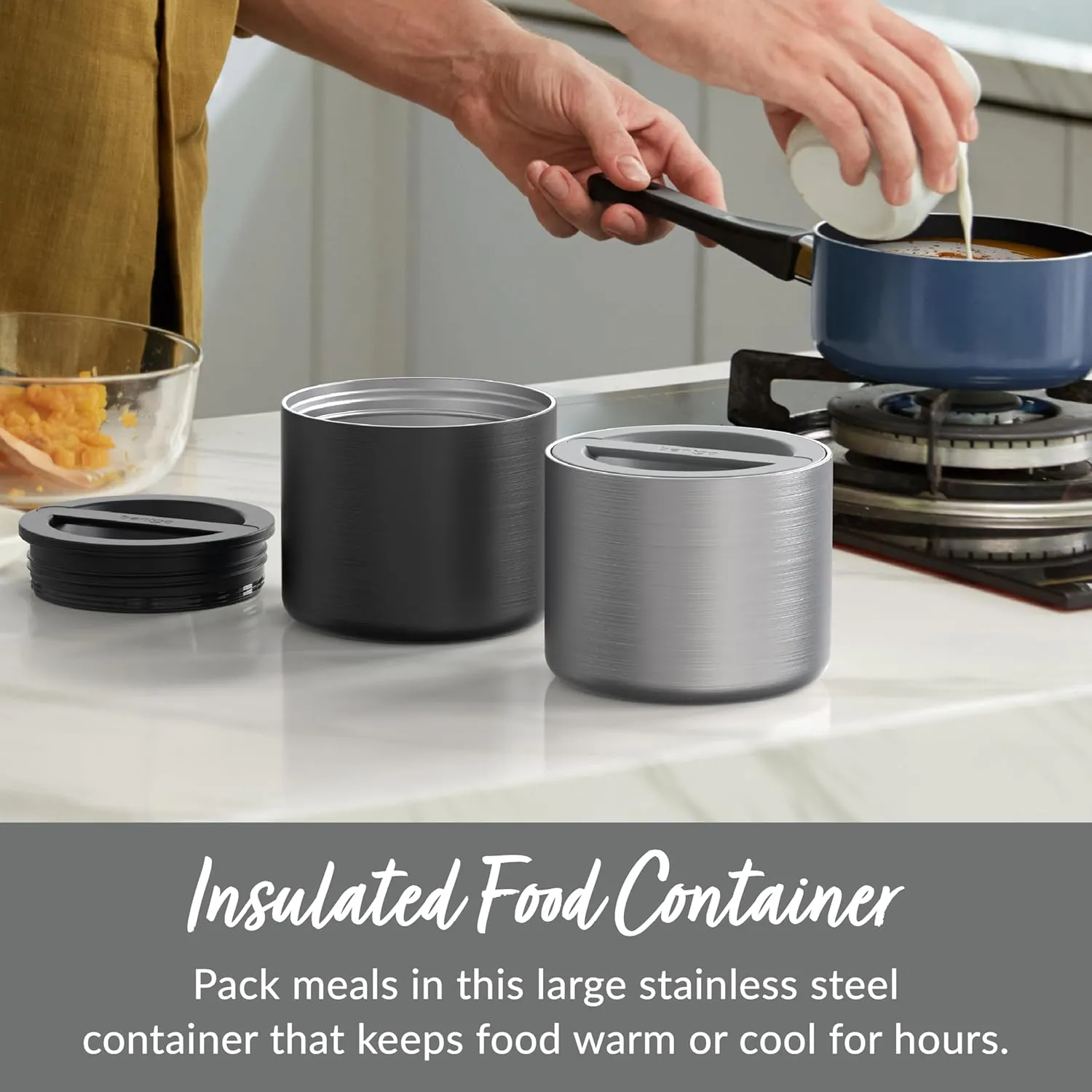 Stainless Steel Insulated Food Container - 2.4L - Image 5