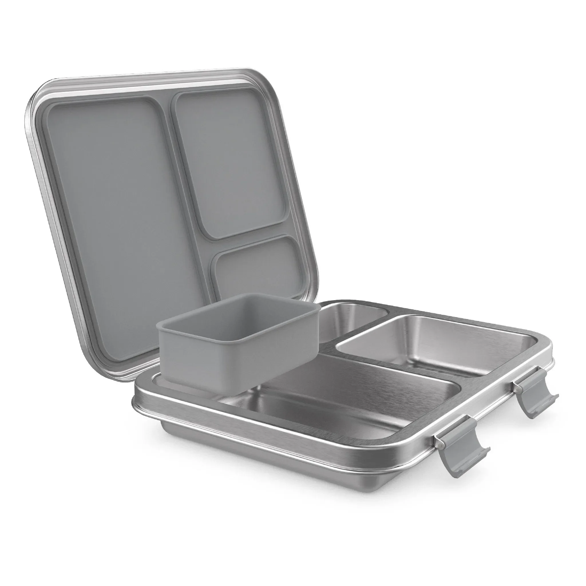Stainless Steel Leakproof 3 Compartment Bento-Style Lunch Box - Image 4