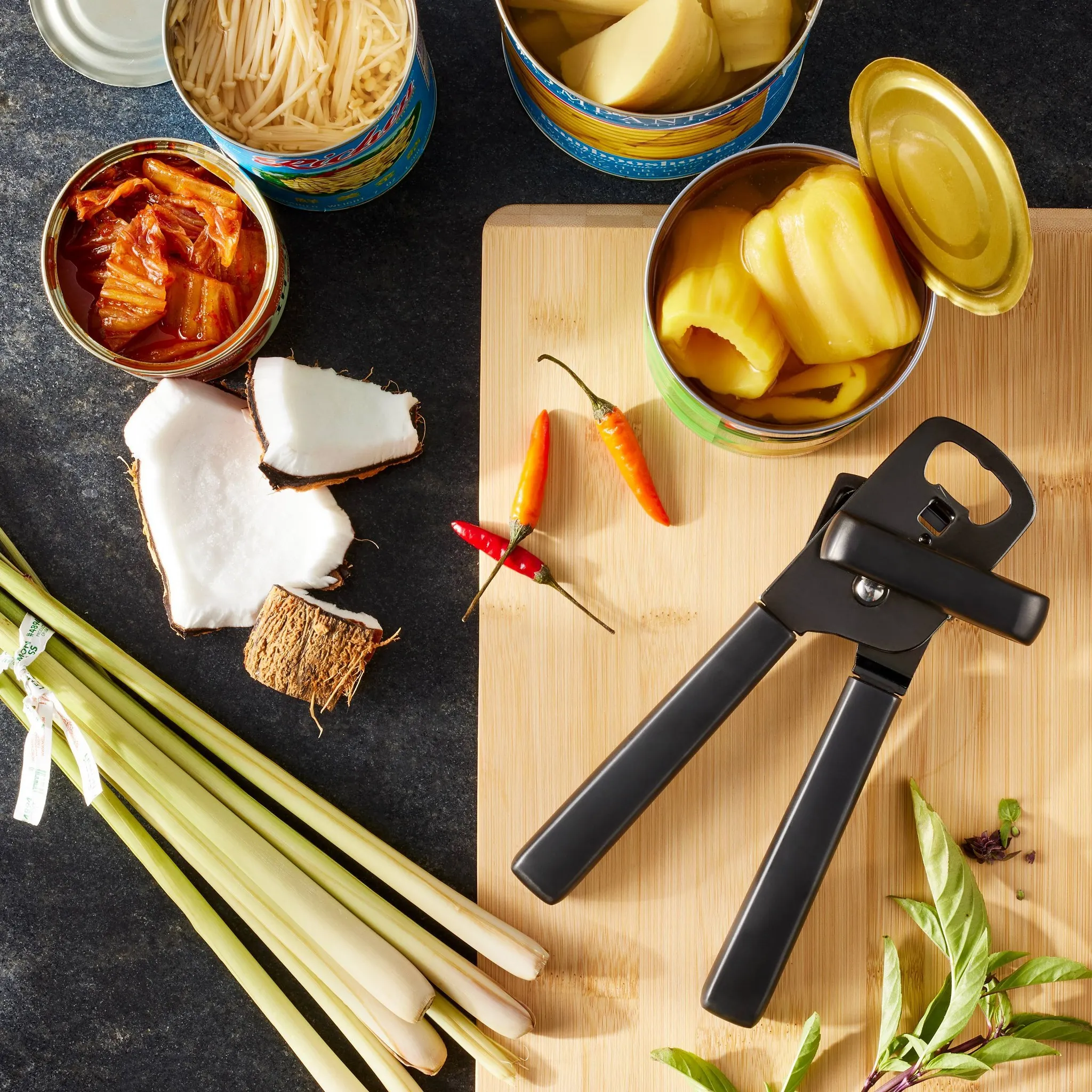 Stainless Steel Manual Can Opener - Black - Image 2