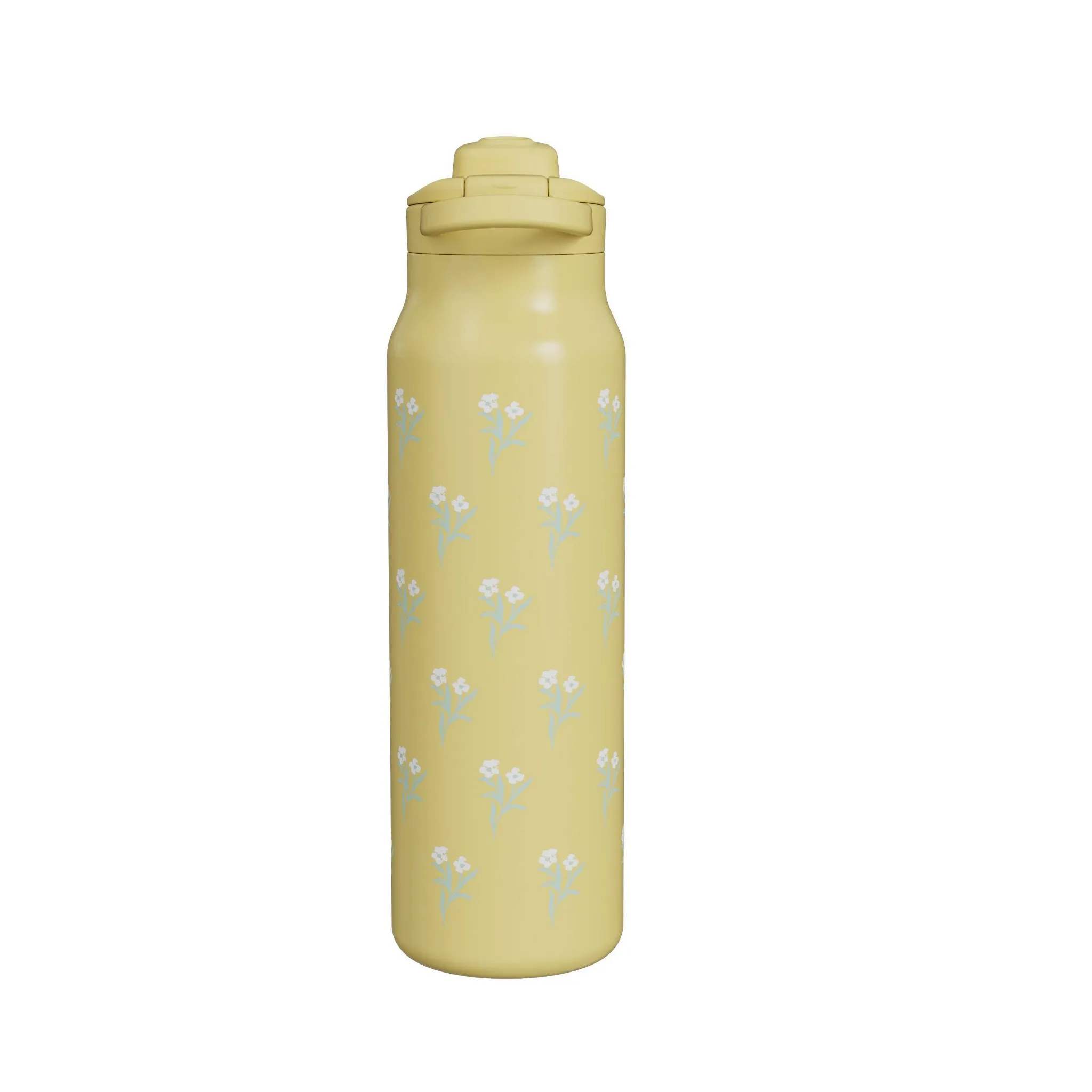 Stainless Steel Manual Chug Bottle - Yellow - Image 2