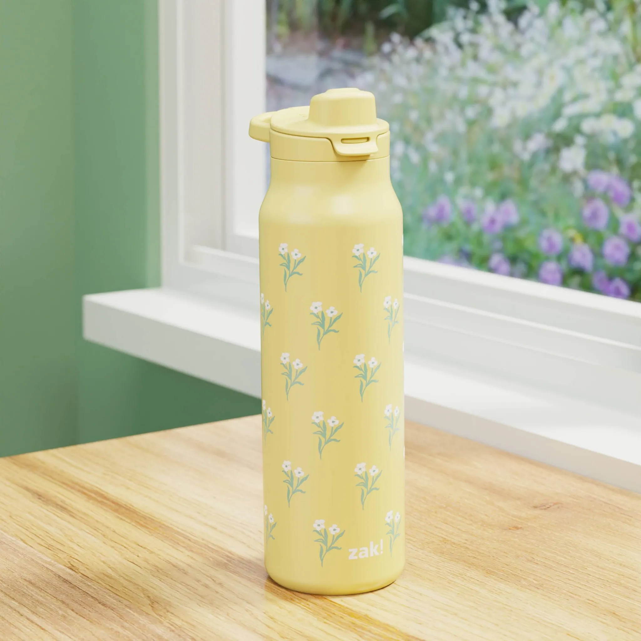 Stainless Steel Manual Chug Bottle - Yellow - Image 5