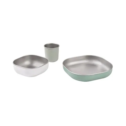 Stainless Steel Meal Set - Sage Green - Image 2