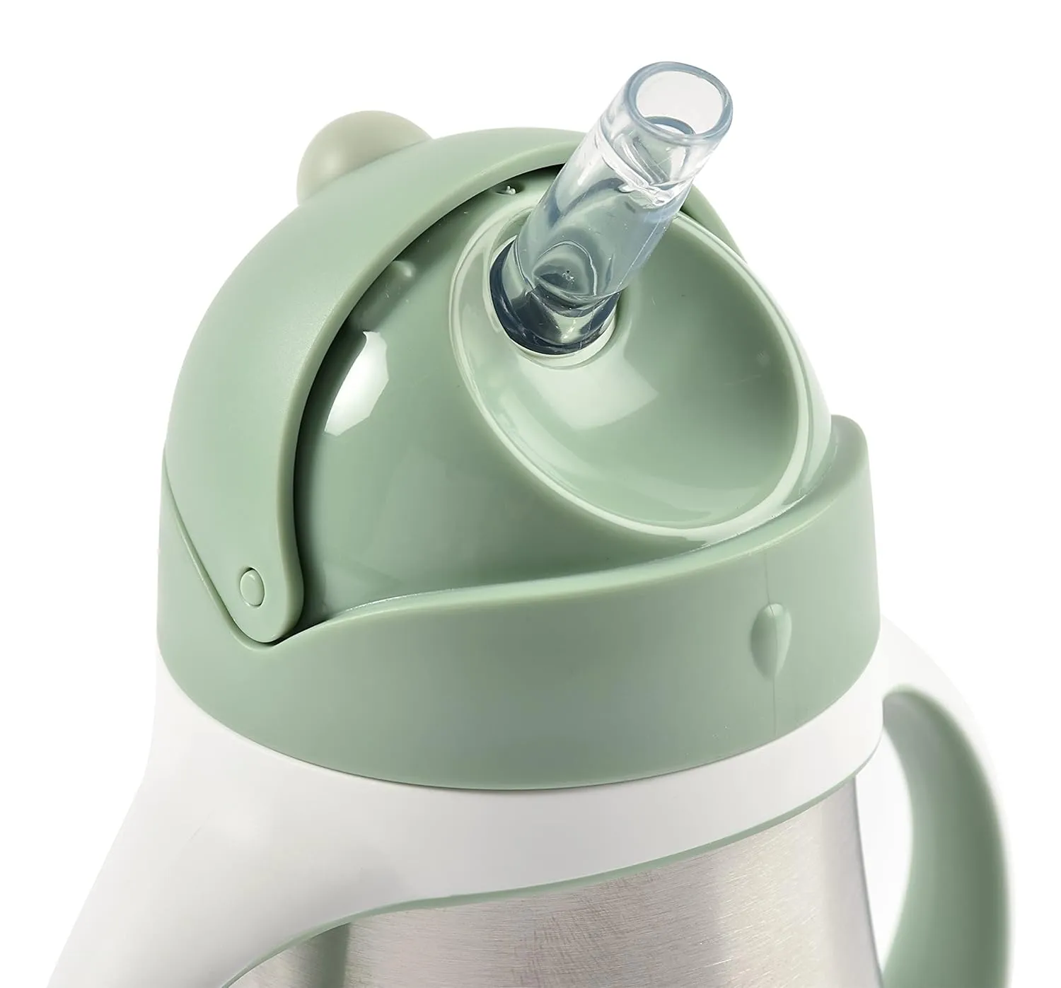 Stainless Steel Straw Sippy Cup - Sage - Image 3