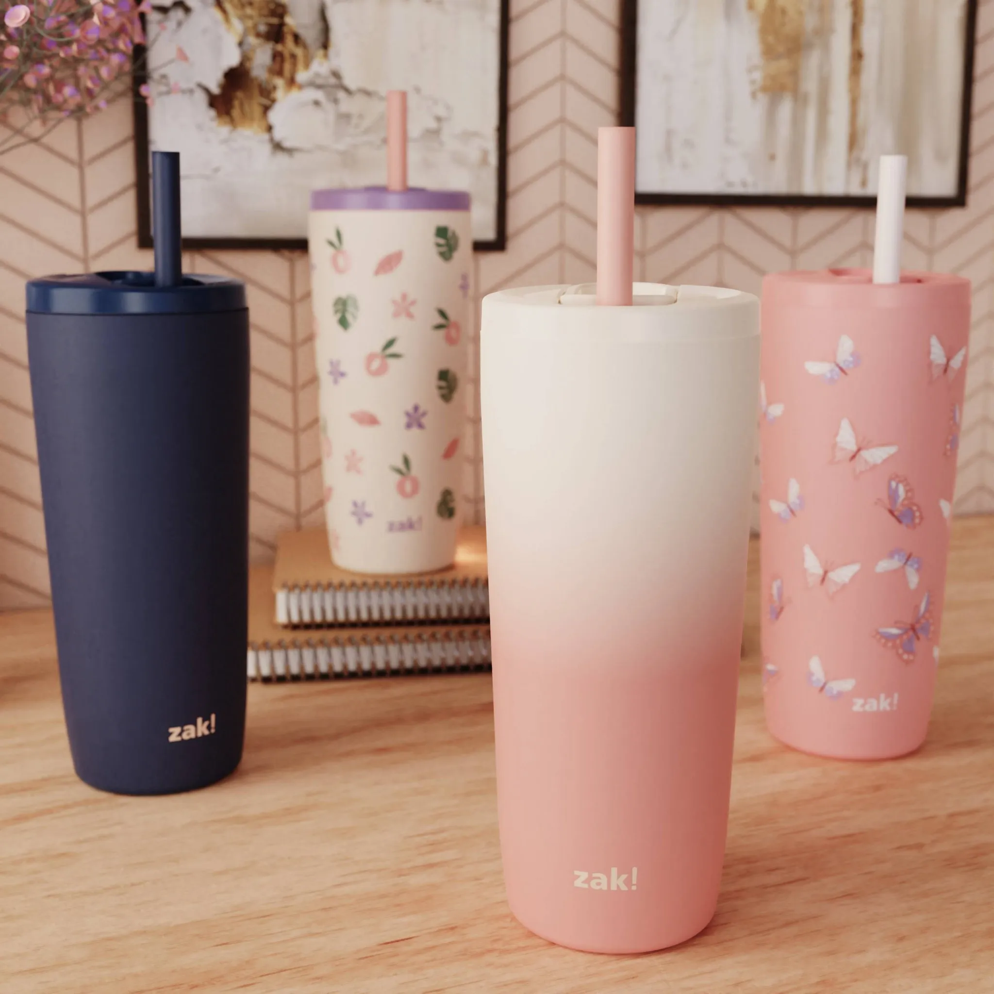 Stainless Steel Travel Tumbler - Peach Ombre - Image 5