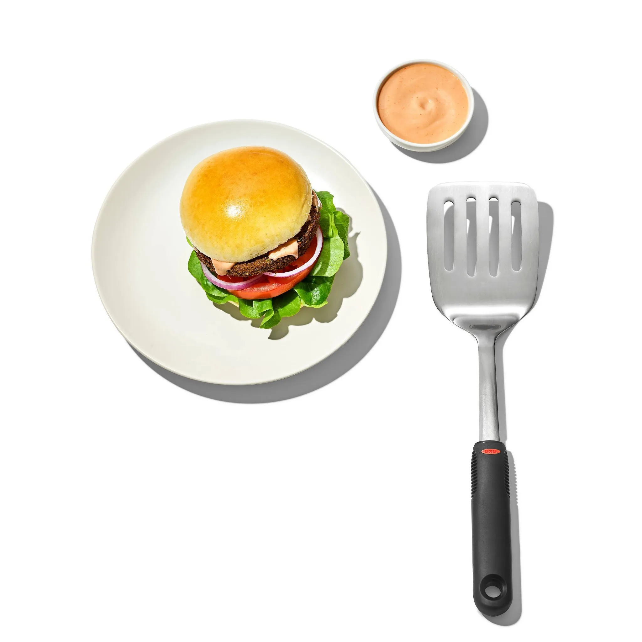 Stainless Steel Turner - Soft-Grip Handle - Image 3