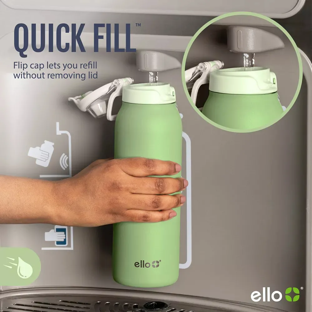 Stainless Steel Water Bottle - Melon Green - Image 3