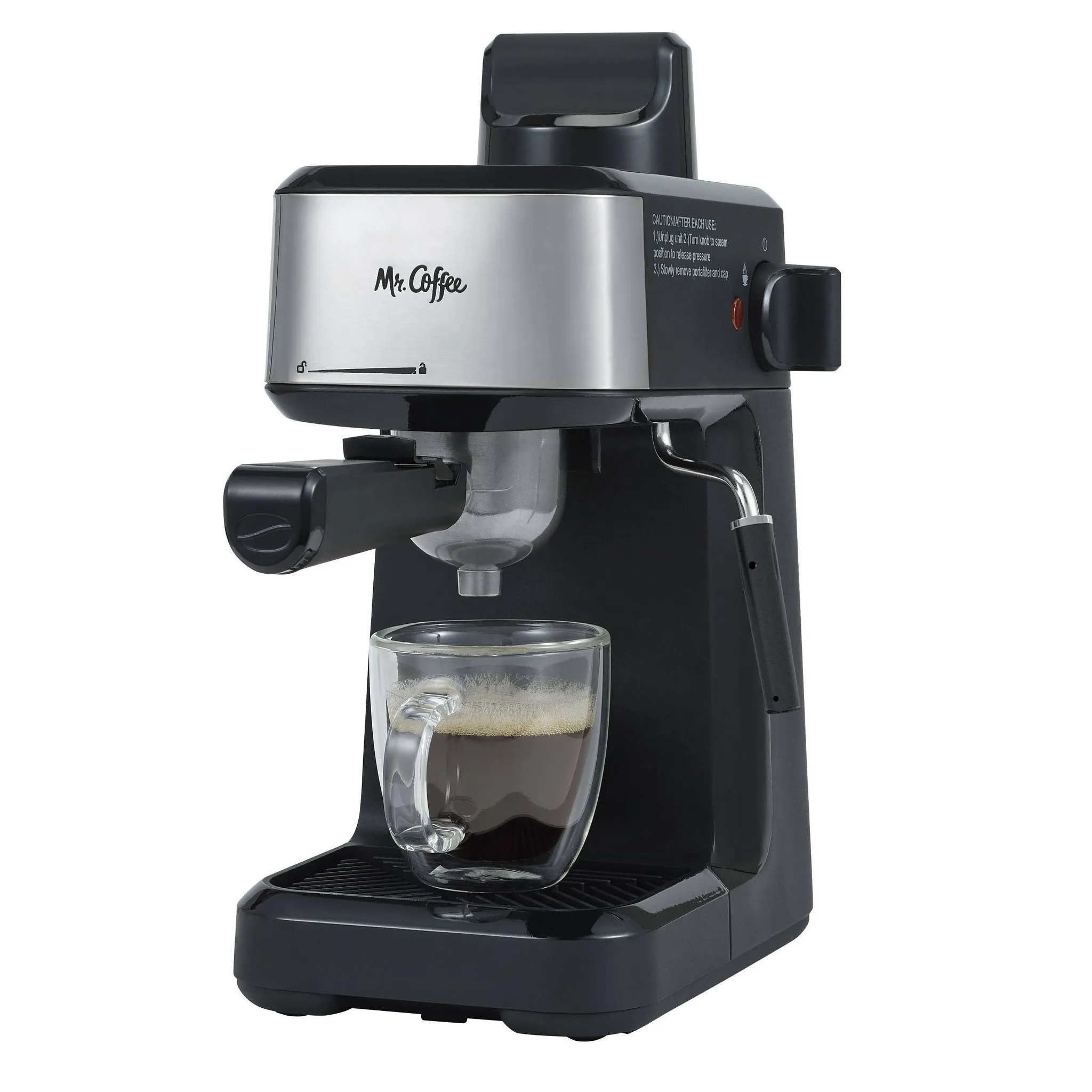 Steam Espresso Maker with Stainless Steel Frothing Pitcher - Image 2