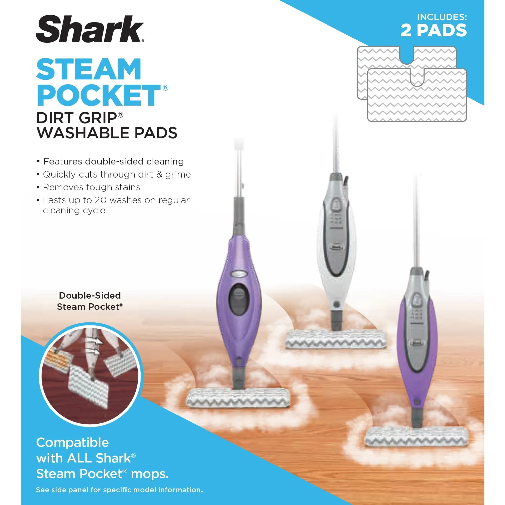 Steam Pocket Pads - White (XT3601) - Image 4