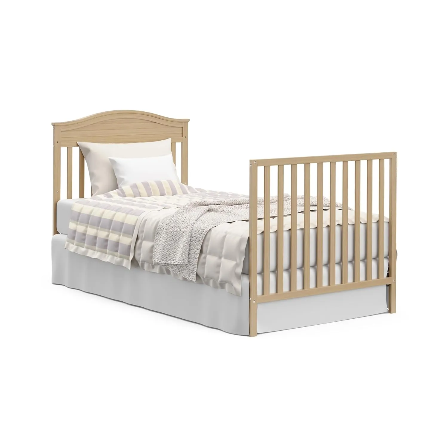 Stella 4-in-1 Convertible Mini Crib with Mattress - Driftwood - Image 3