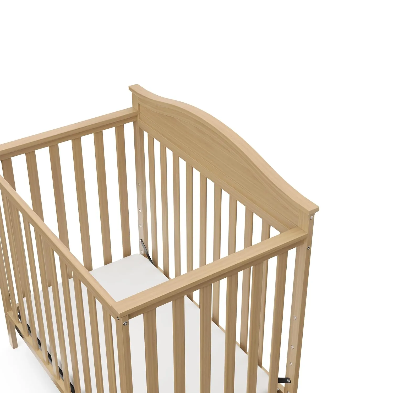 Stella 4-in-1 Convertible Mini Crib with Mattress - Driftwood - Image 3