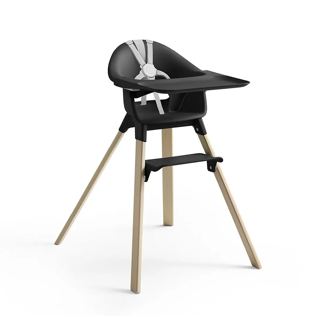 Clikk High Chair - Black Natural
