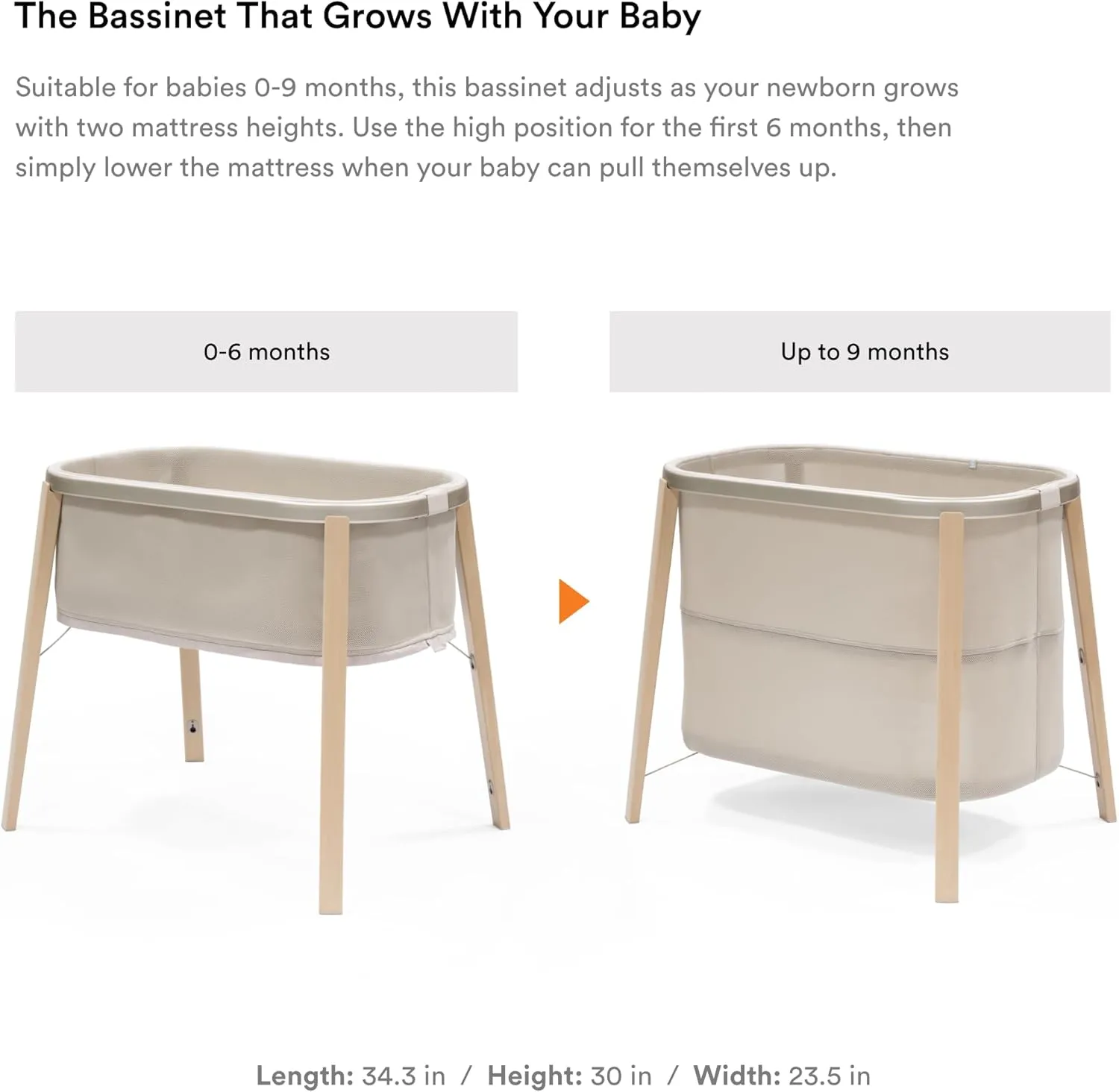 Snoozi Bassinet - Sandy Beige - Image 4