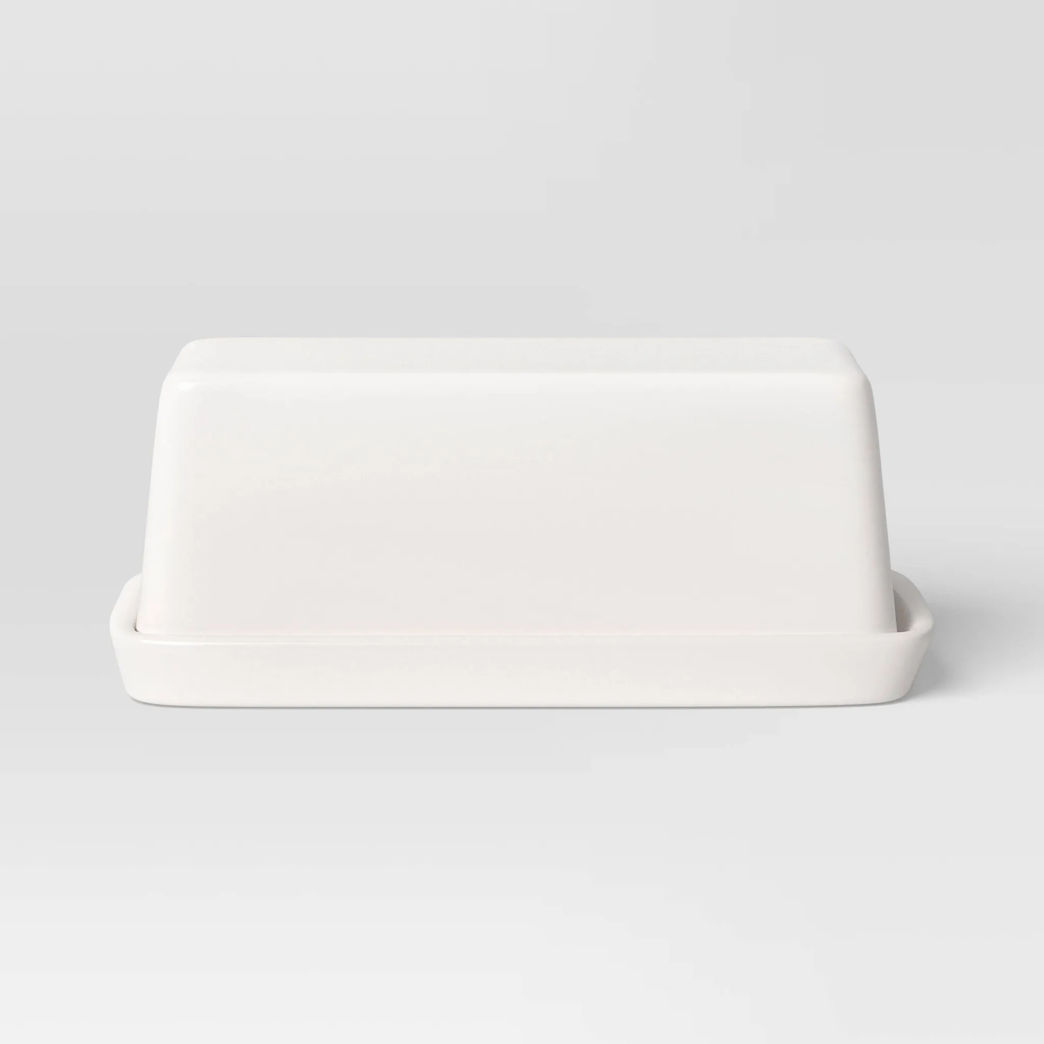 Stoneware Butter Dish White