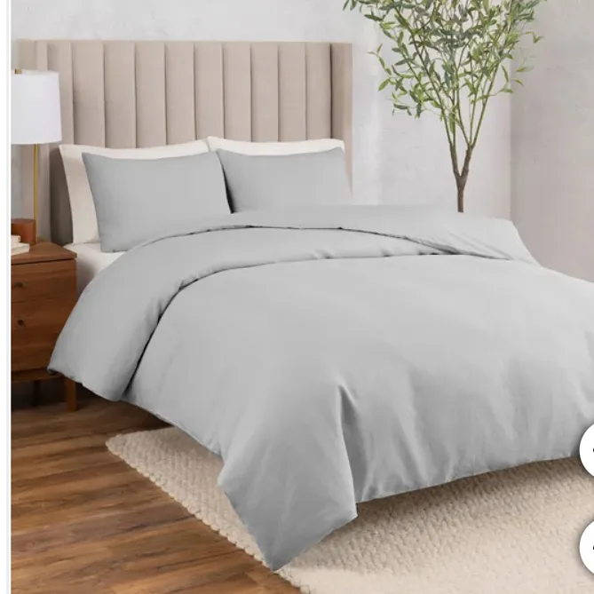 Storm Cloud Cotton Linen Relaxed Duvet Cover 3-Piece Set - King/Cal King