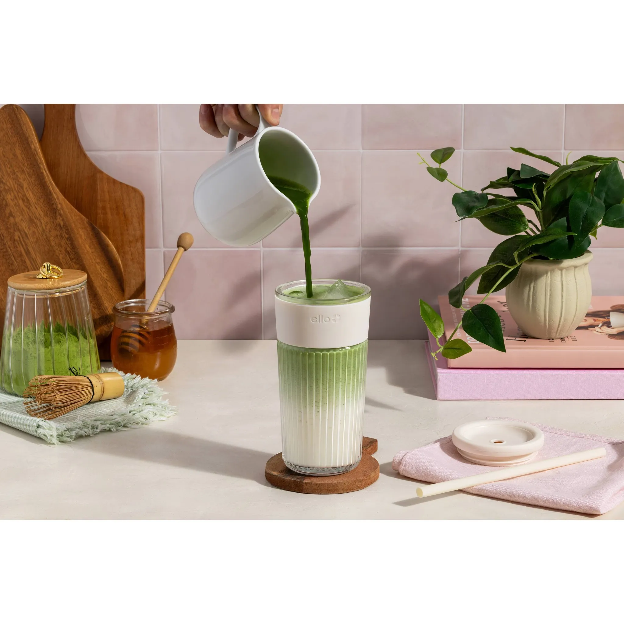 Straw Tumbler - Cream - Image 4