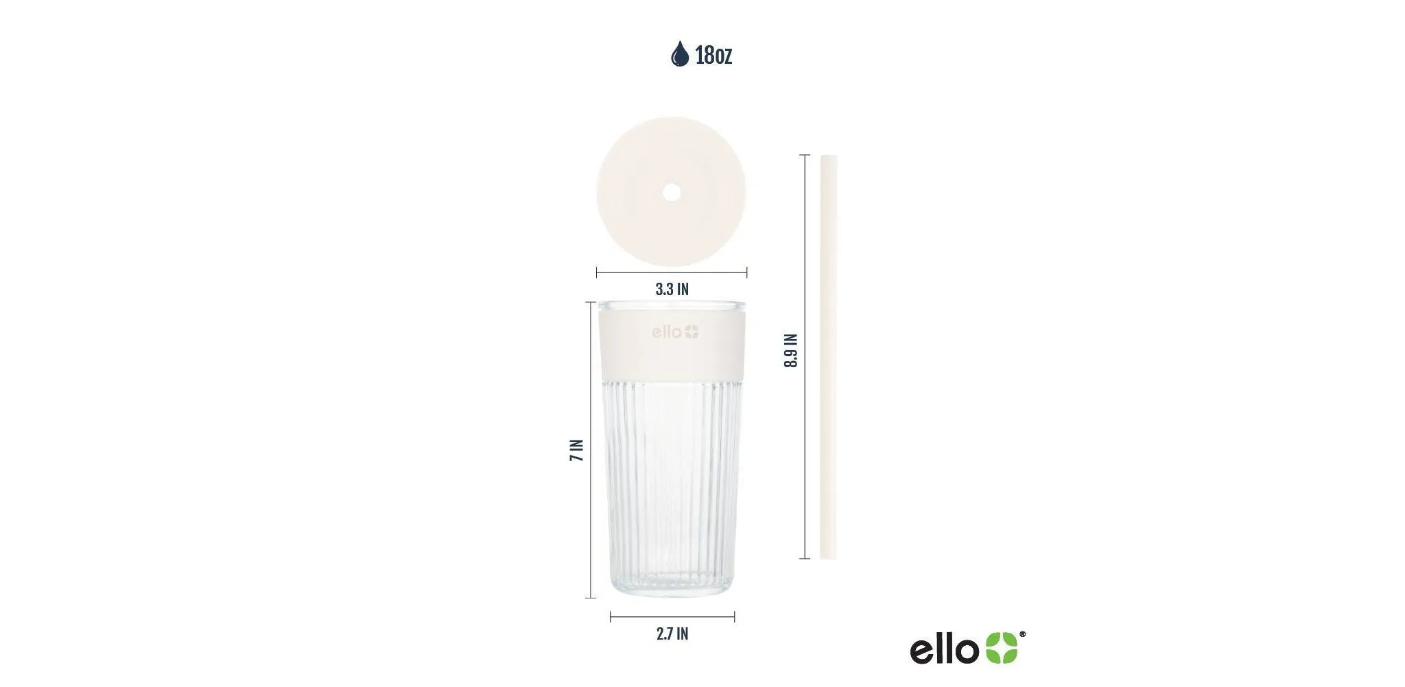 Straw Tumbler - Cream - Image 5