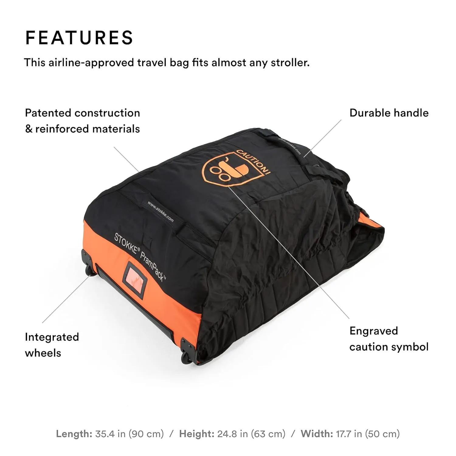 Stroller Travel Cover - Black - Image 5