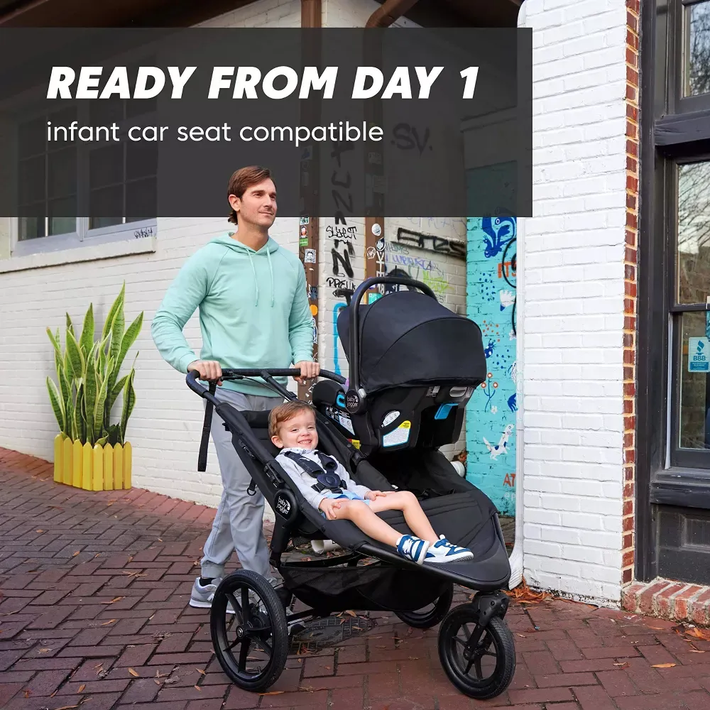 Summit X3 Double Stroller - Black - Image 3