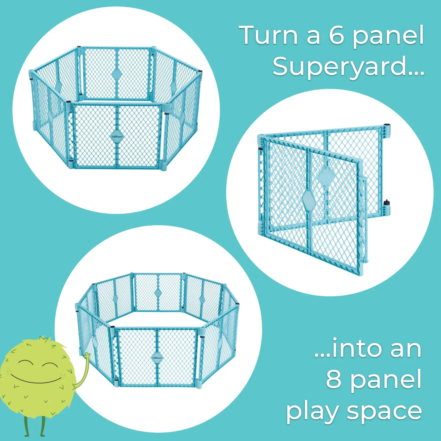 Superyard 2-Panel Extension - Aqua - Image 2