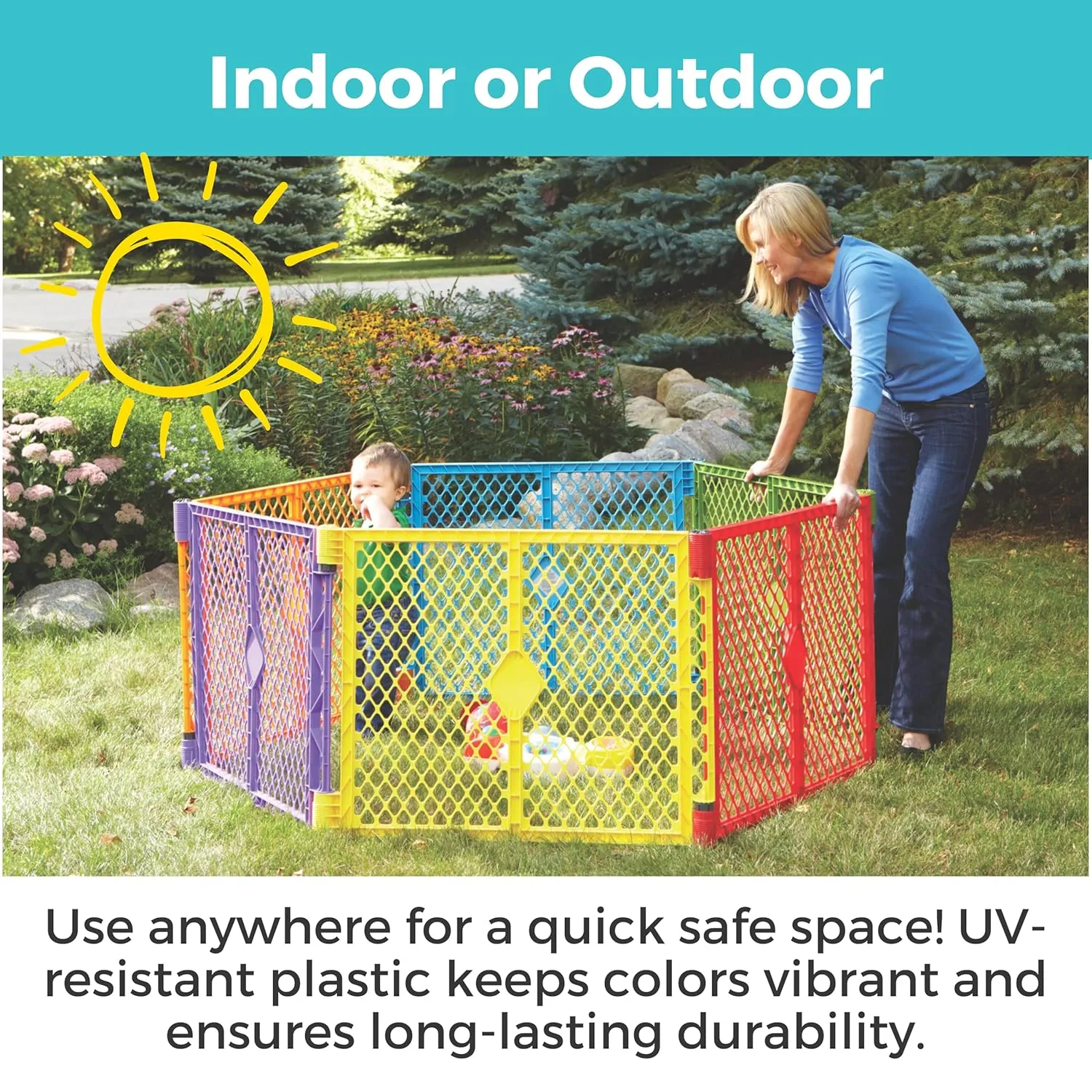 Superyard 2-Panel Play Yard Extension - ColorPlay - Image 7