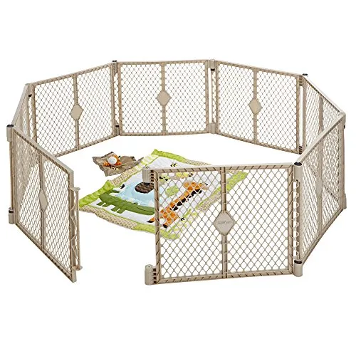 Superyard Indoor Outdoor 8 Panel Freestanding Gate - Image 2