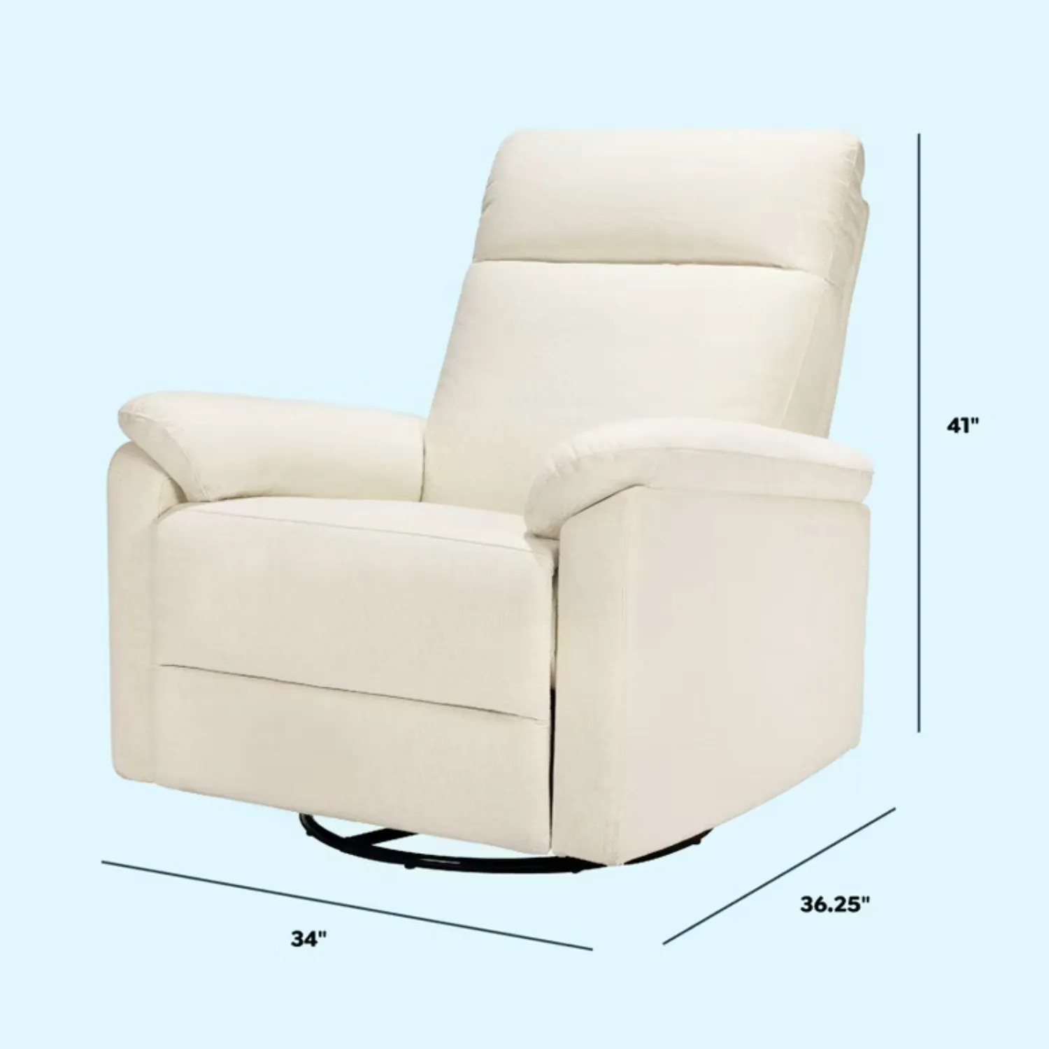 Suzy Electronic Swivel Recliner - Vanilla - Image 3