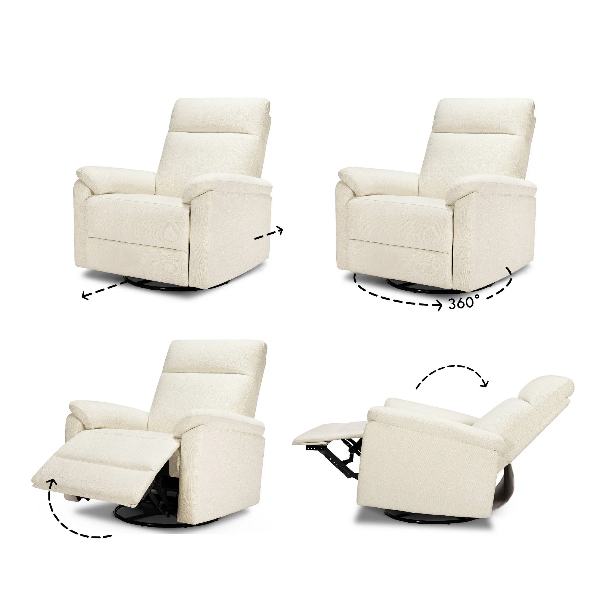 Suzy Recliner and Swivel Glider - Vanilla - Image 2