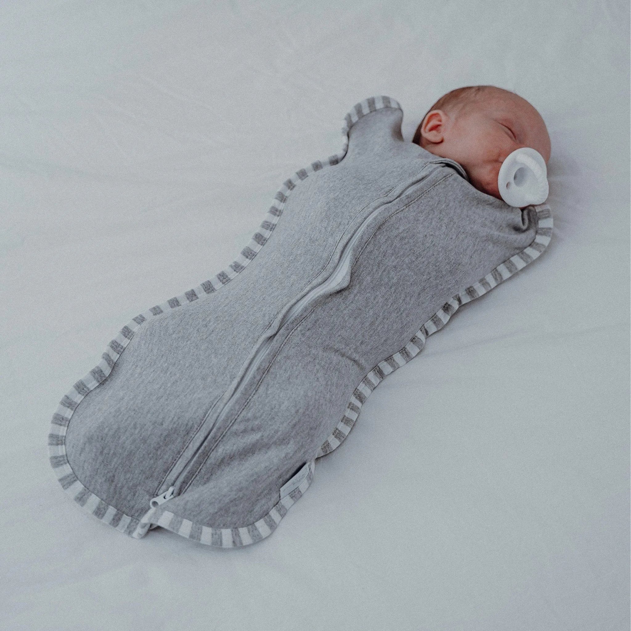 Swaddle Blanket Easy Zipper Wrap 2 Pack - Large - Grey - Image 2