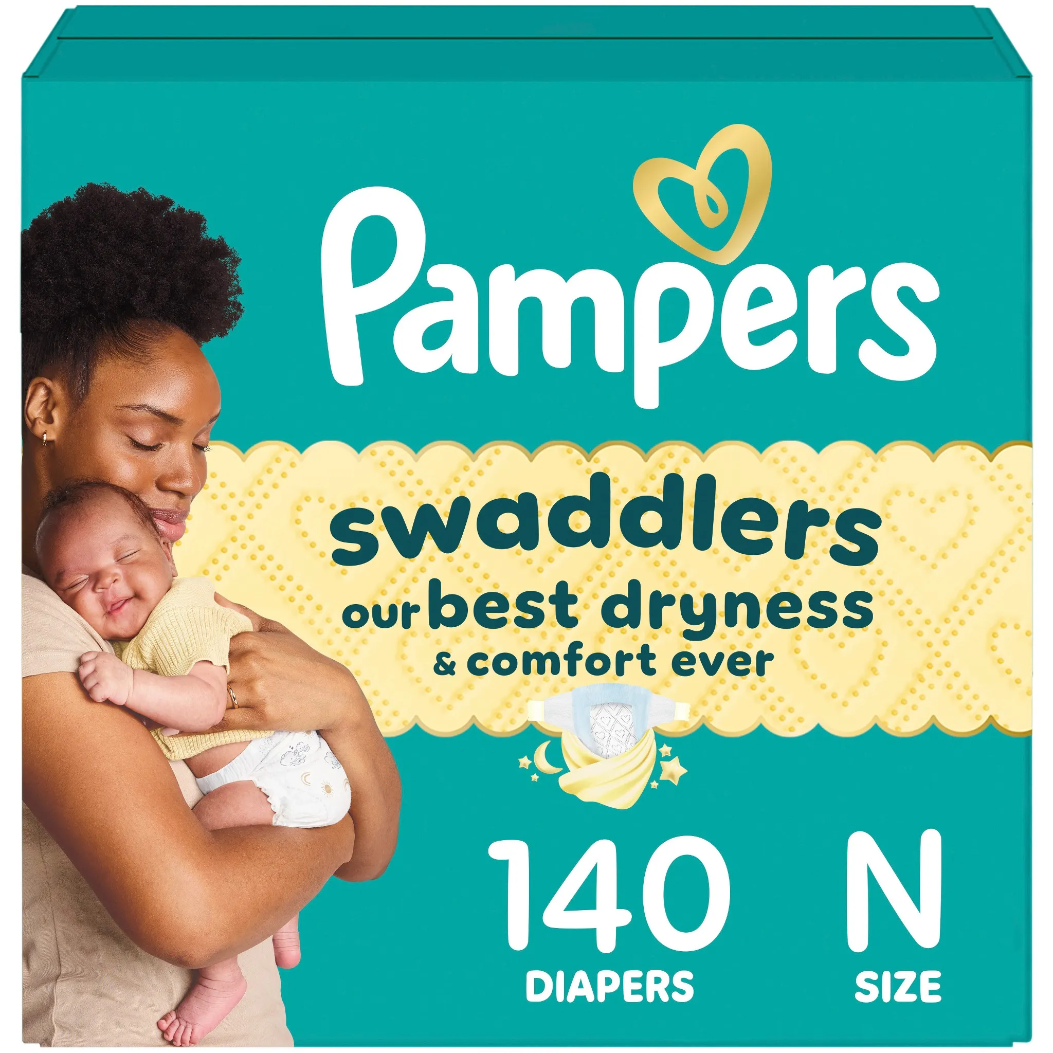 Swaddlers Diapers Enormous Pack - Size N - 140 Ct - Image 5