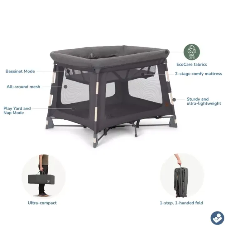 Swift Baby Playpen with Mat - Classic Graphite - Image 2