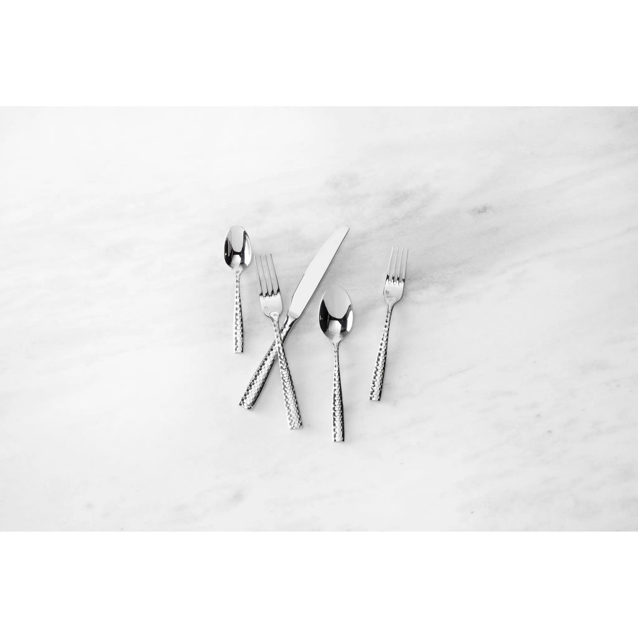 Tableware Solutions 20pc Lucca Faceted Stainless Steel Flatware Set - Image 5