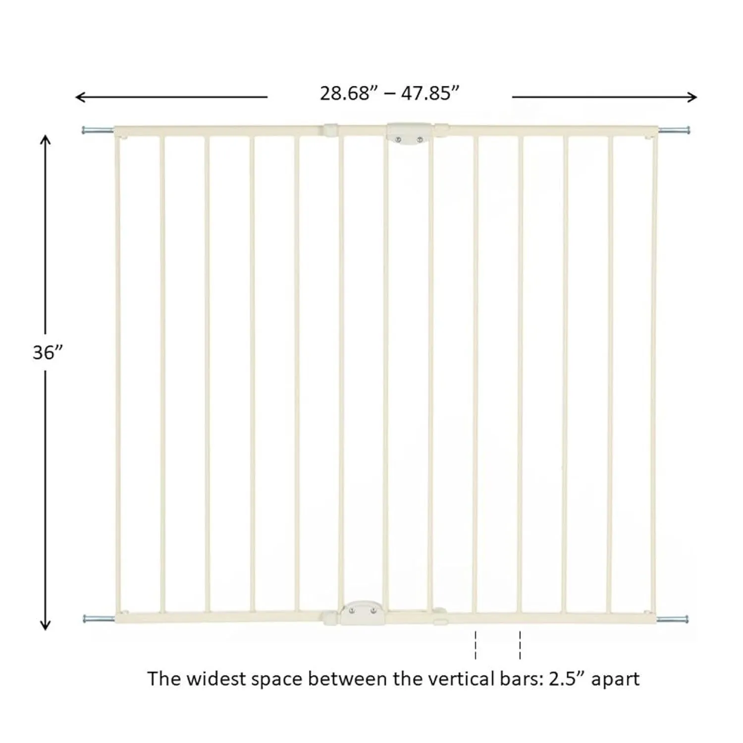 Tall Easy Swing & Lock Baby Gate - Warm White