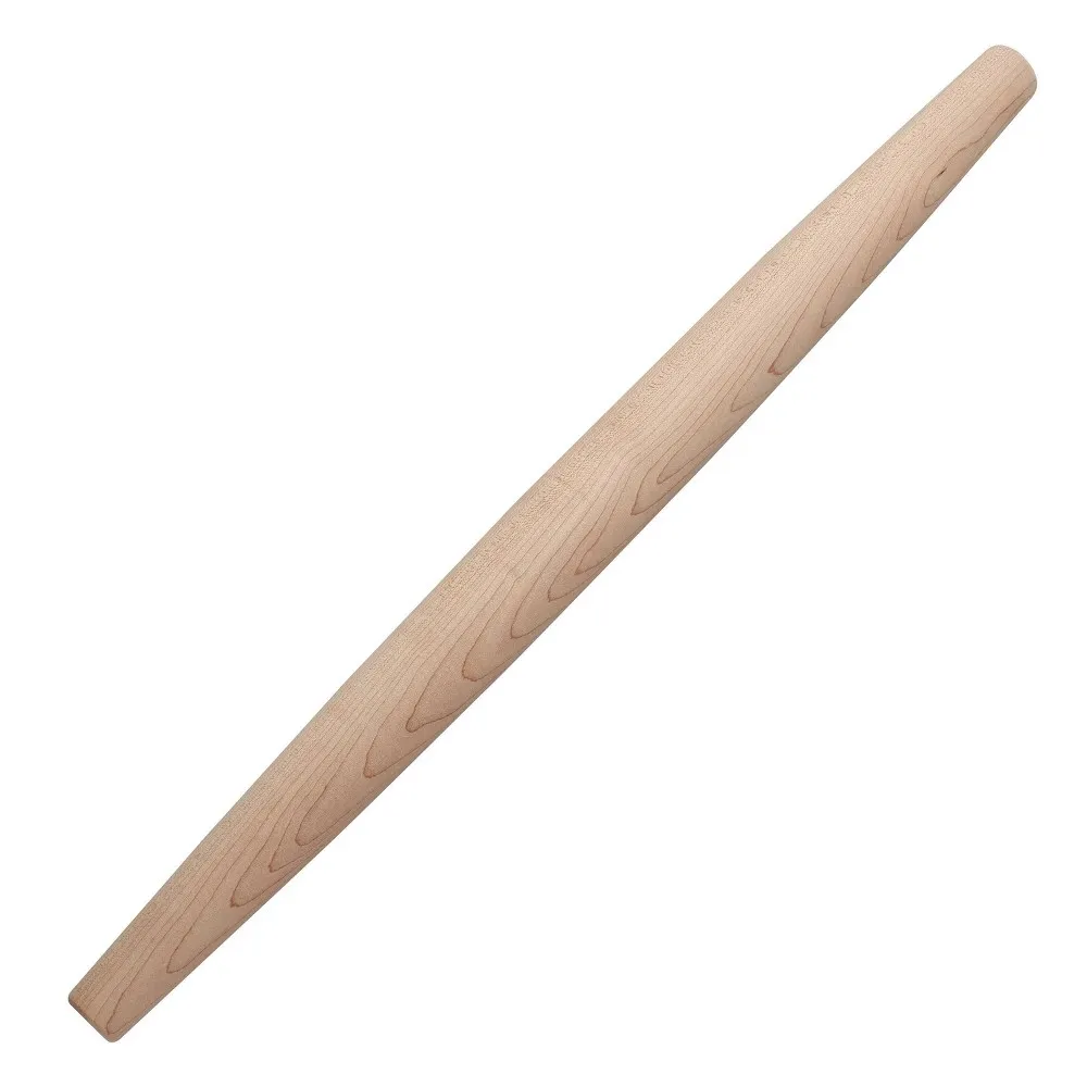Tapered French Rolling Pin - Maple Wooden Roller 22"