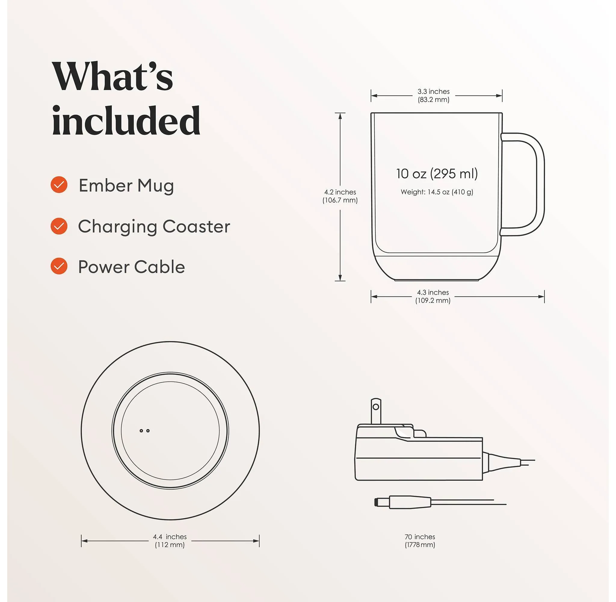 Temperature Control Smart Mug - Light Silver - Image 2