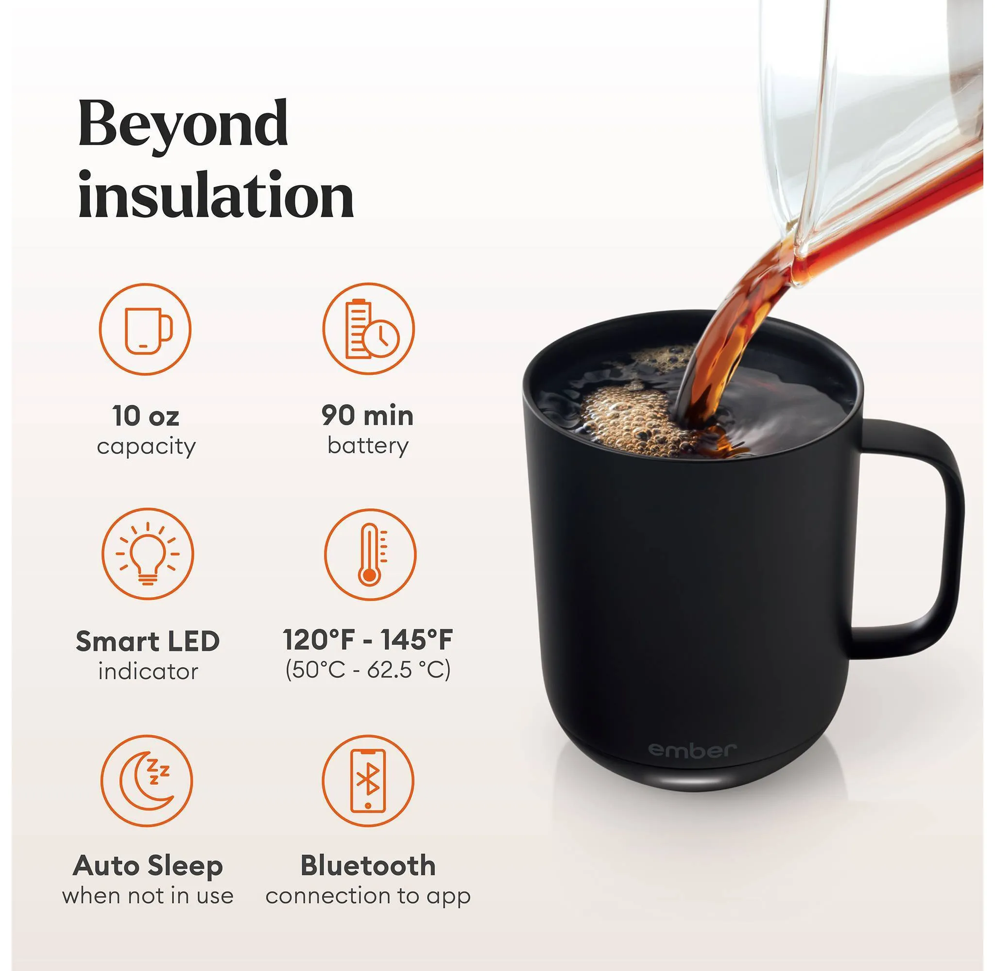 Temperature Control Smart Mug - Light Silver - Image 5