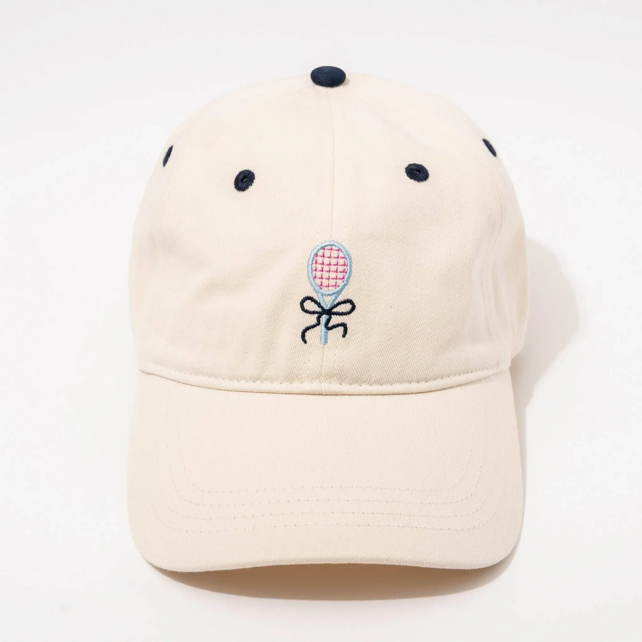 Tennis Hat - Cream/Navy