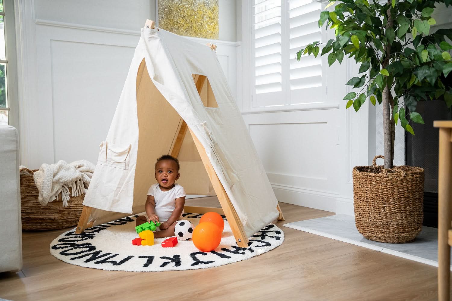 Tent Covering for Spruce - Baby and Toddler Foldable Swing Set - Swing Set Sold Separately - Image 11