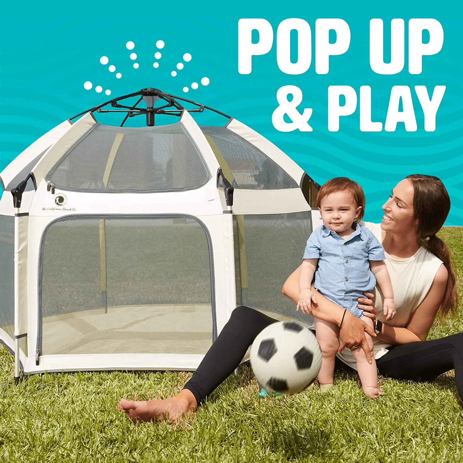 The California Beach Co Pop 'N Go Baby Playpen - Indoor & Outdoor Playpen for Babies and Toddlers - Image 4