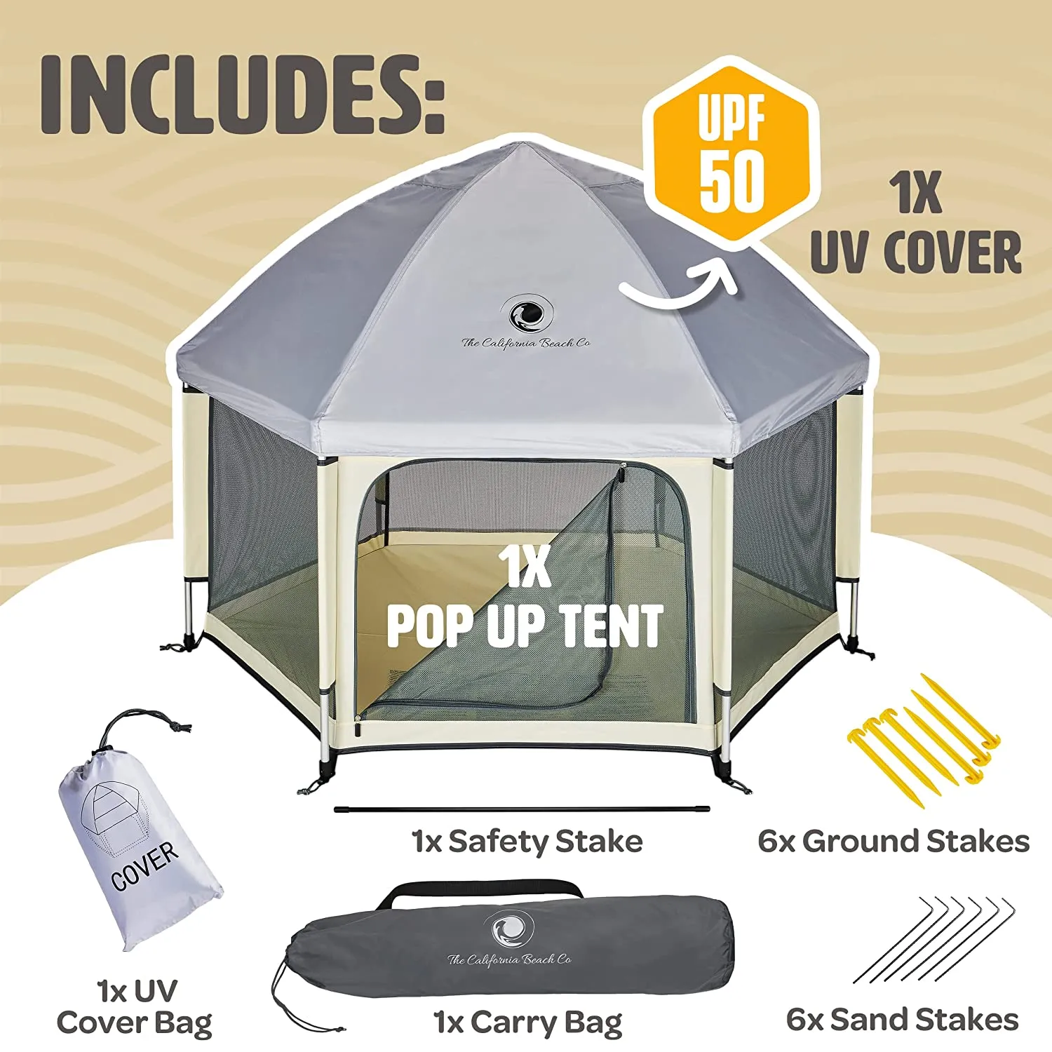 The California Beach Co Pop 'N Go Baby Playpen - Indoor & Outdoor Playpen for Babies and Toddlers - Image 5