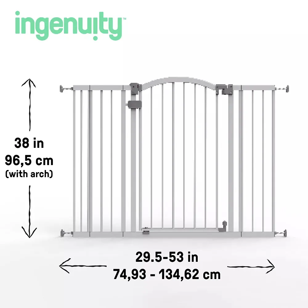 Extra Tall & Wide Baby Gate - Gray - Image 2