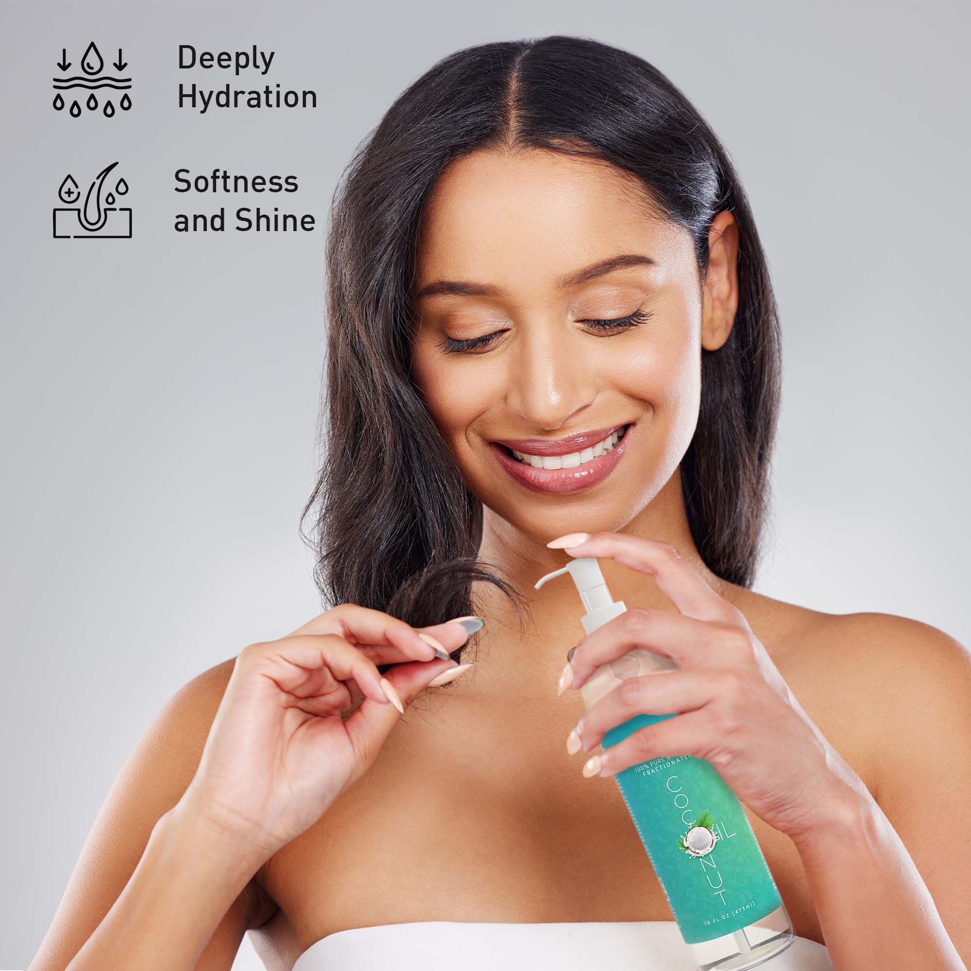 The Ultimate Hair & Skin Restoration Bundle: LED Therapy Brush, Castor Oil, Sweet Almond Oil, & Fractionated Coconut Oil - Image 2
